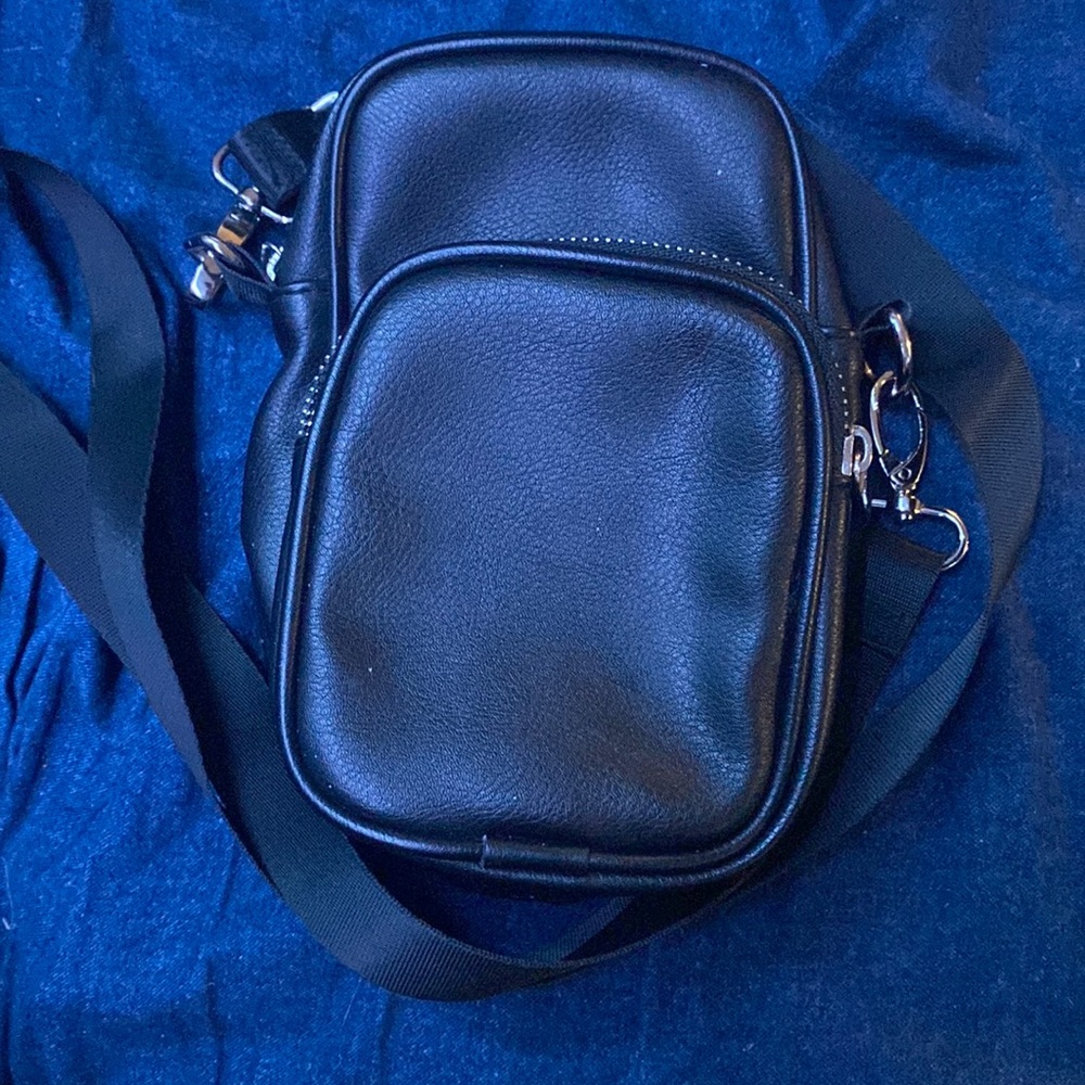 Black small leather bag in great condition